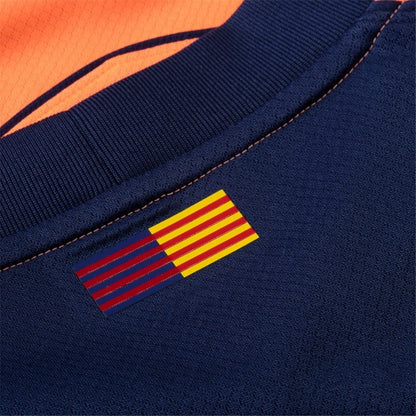 Camisa Barcelona III 25/26 Torcedor Total 90 Nike Masculina Laranja Azul Marinho