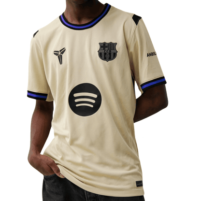 Camisa Futebol Barcelona II 25/26 Torcedor Kobe Bryant Gold Masculina