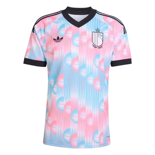 Camisa Futebol Bélgica Copa do Mundo 2026 II Torcedor Azul e Rosa Masculina
