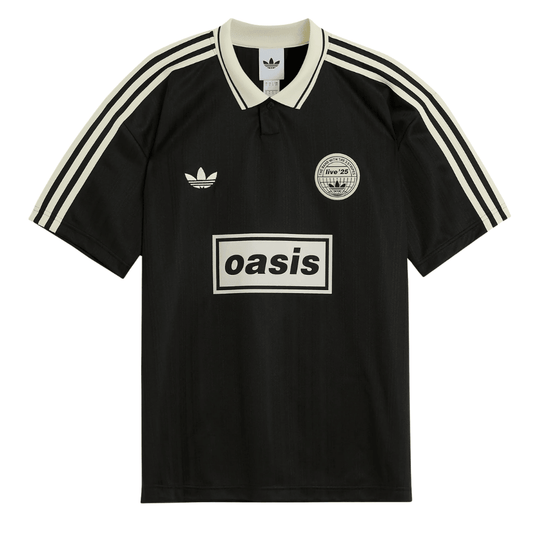 Camisa Futebol Comemorativa Live 25 Oasis x Adidas Torcedor Preta Masculina