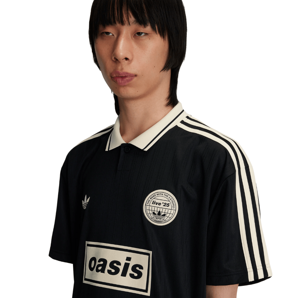 Camisa Futebol Comemorativa Live 25 Oasis x Adidas Torcedor Preta Masculina