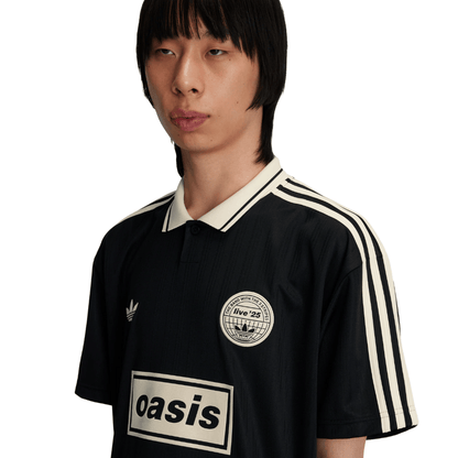 Camisa Futebol Comemorativa Live 25 Oasis x Adidas Torcedor Preta Masculina