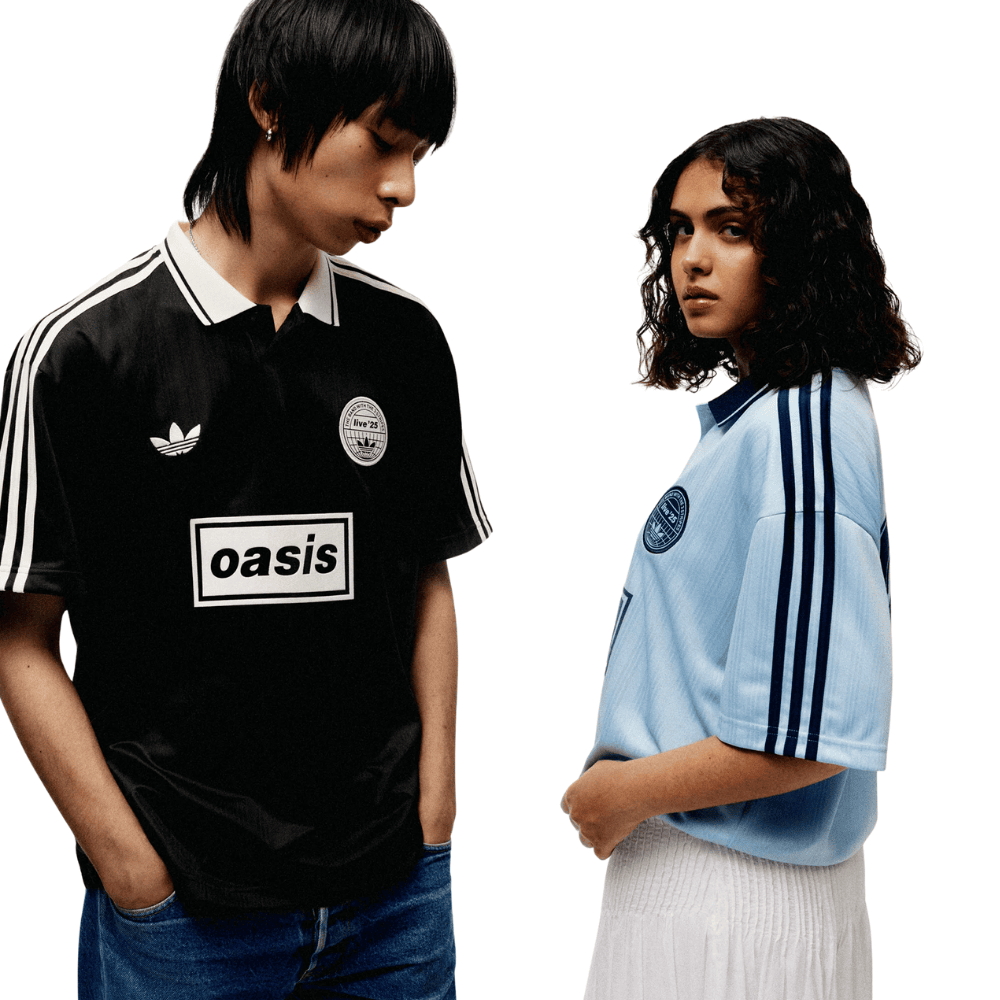 Camisa Futebol Comemorativa Live 25 Oasis x Adidas Torcedor Azul Céu Masculina