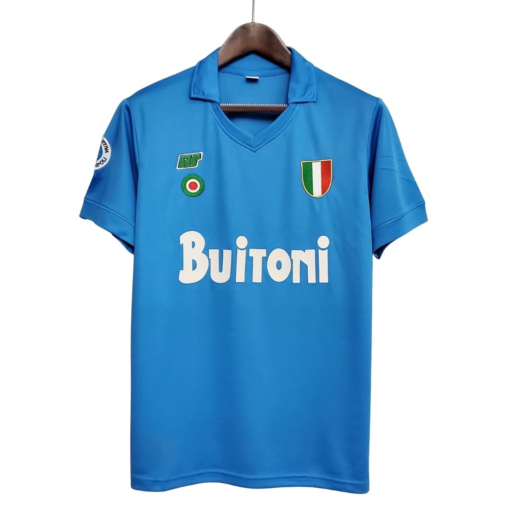 Camisa Futebol Napoli Retrô 87/88 Azul Torcedor Masculina