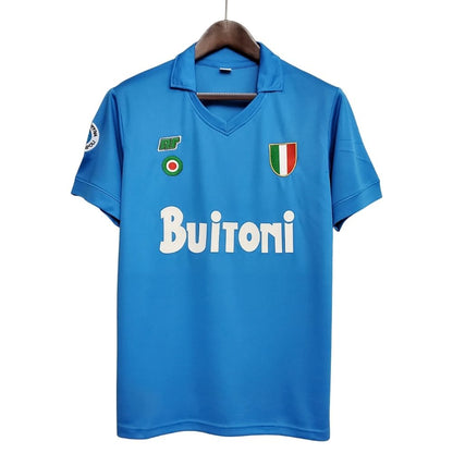 Camisa Futebol Napoli Retrô 87/88 Azul Torcedor Masculina