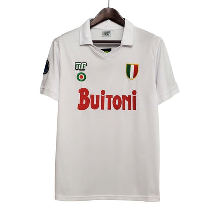 Camisa Futebol Napoli Retrô 87/88 Branca Torcedor Masculina