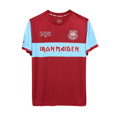 Camisa Futebol Retrô Collab West Ham x Iron Maiden 2021/2022 Torcedor Vermelha Masculina