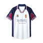Camisa Futebol Retrô Collab West Ham x Iron Maiden 1999/2001 Torcedor Branca e Azul Masculina
