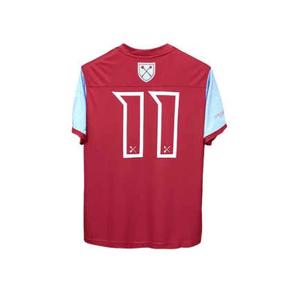 Camisa Futebol Retrô Collab West Ham x Iron Maiden 2021/2022 Torcedor Vermelha Masculina