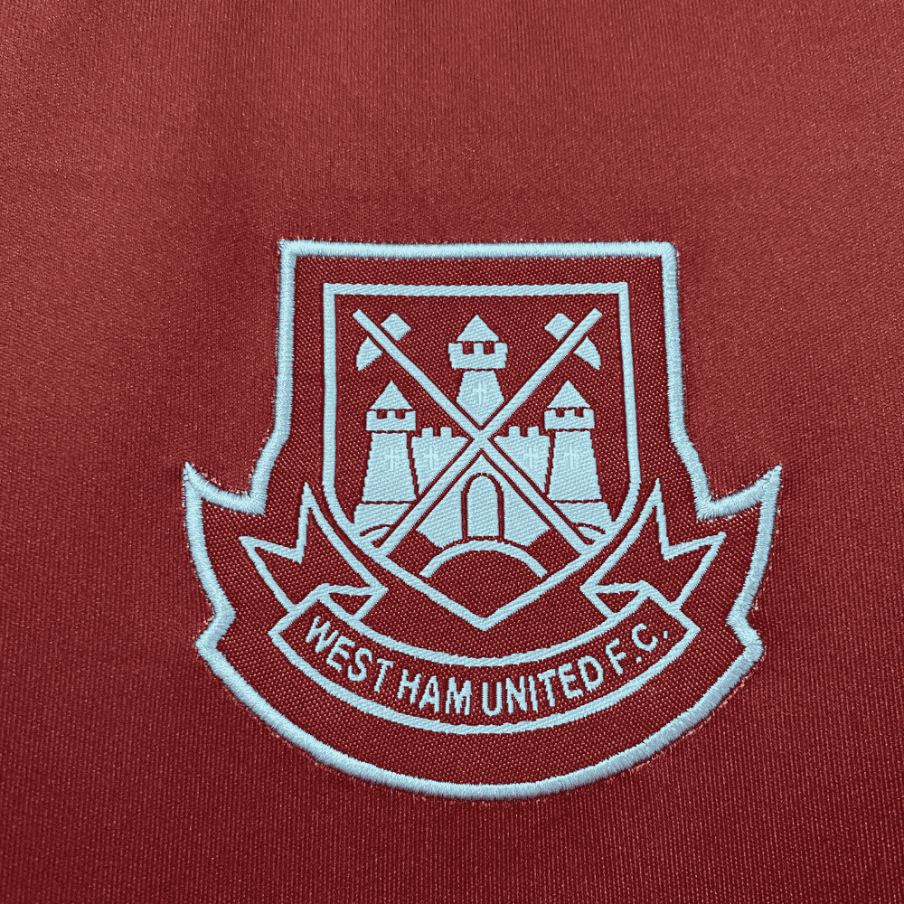 Camisa Futebol Retrô Collab West Ham x Iron Maiden 2021/2022 Torcedor Vermelha Masculina