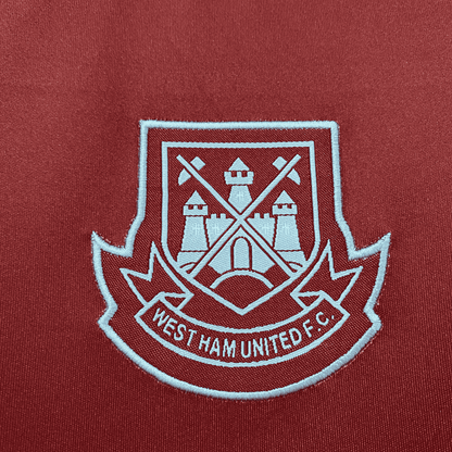 Camisa Futebol Retrô Collab West Ham x Iron Maiden 2021/2022 Torcedor Vermelha Masculina