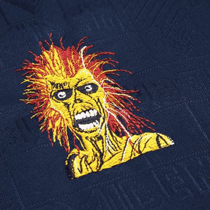 Camisa Futebol Retrô Collab West Ham x Iron Maiden 1999/2001 Torcedor Azul e Vermelha Masculina