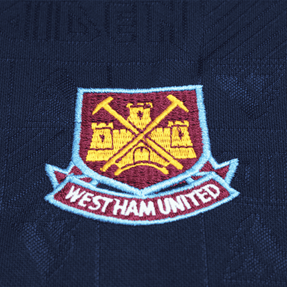 Camisa Futebol Retrô Collab West Ham x Iron Maiden 1999/2001 Torcedor Azul e Vermelha Masculina