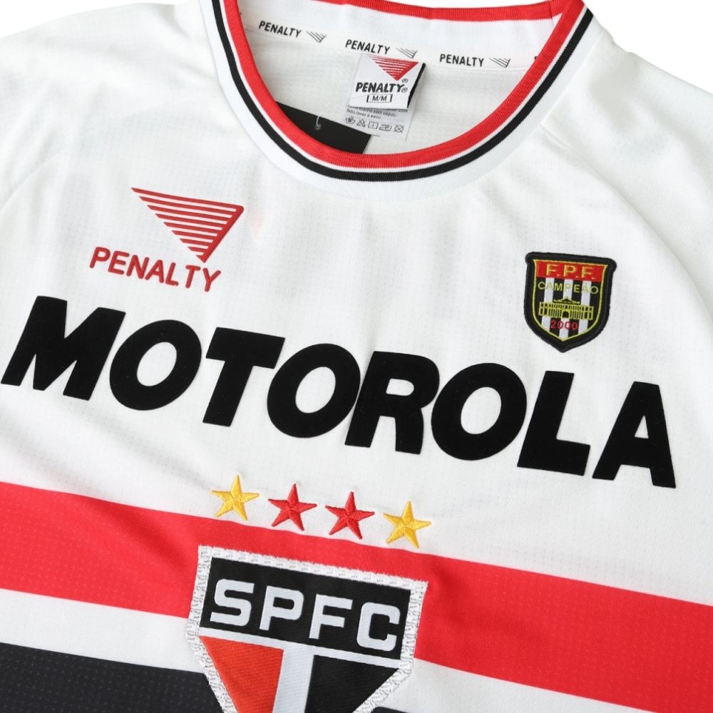 Camisa Futebol São Paulo Retrô 2000 I Branca Torcedor Masculina