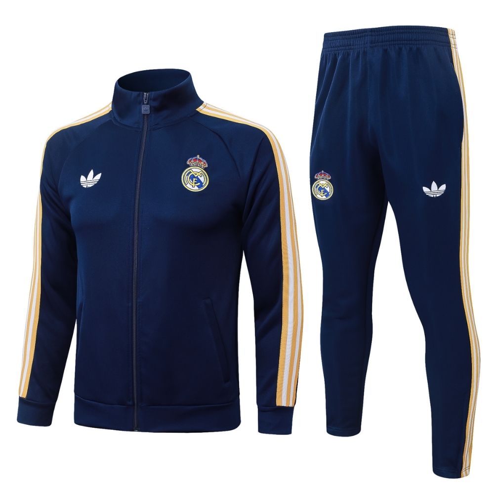 Conjunto Agasalho Real Madrid Jaqueta e Calça Azul Royal 2026