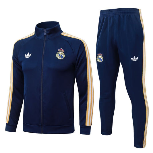 Conjunto Agasalho Real Madrid Jaqueta e Calça Azul Royal 2026