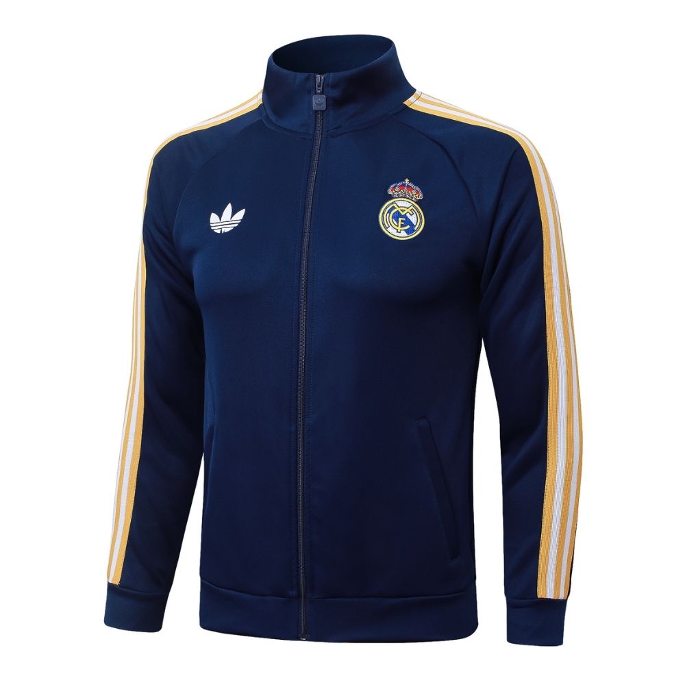 Conjunto Agasalho Real Madrid Jaqueta e Calça Azul Royal 2026