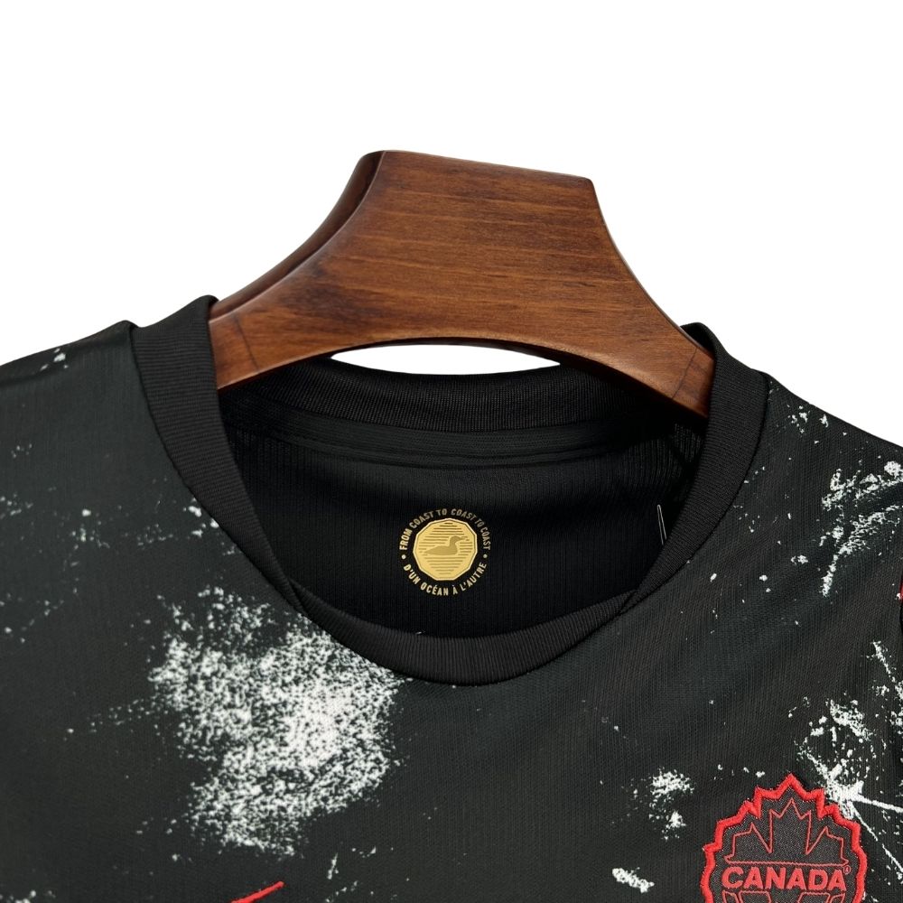 Kit Conjunto Infantil Canadá Away Copa do Mundo 2026 Preto